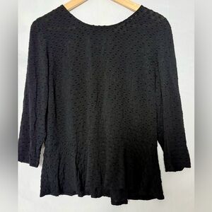 Sézane Black Textured Blouse Size 40 (US 6)
